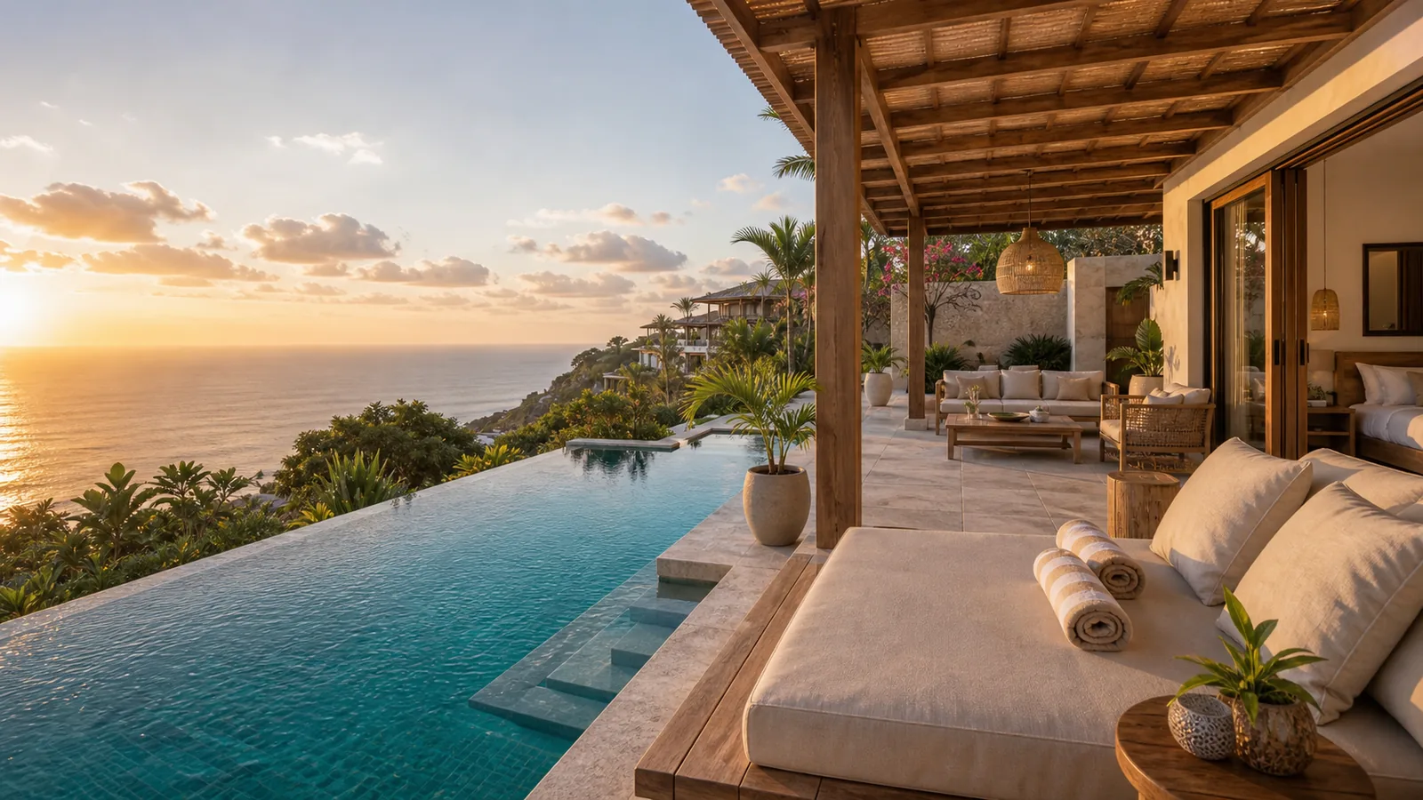 Uluwatu premium villa terrace with ocean-view rental appeal