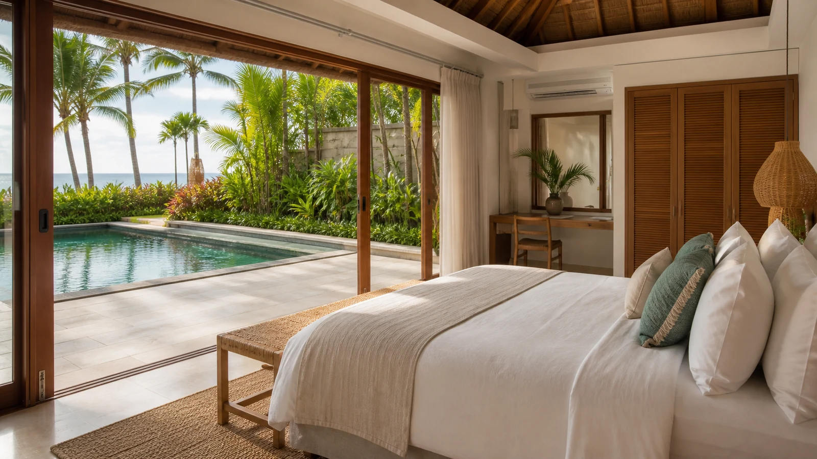 Sanur beachside villas: comfortable sanur villa guest bedroom experience