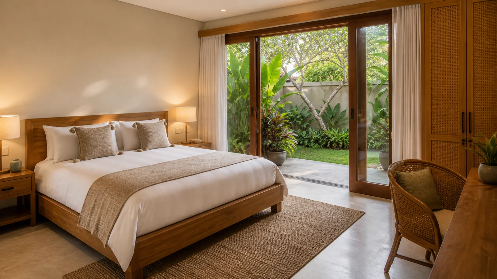 Sanur villa rental yield: comfortable sanur villa guest bedroom experience