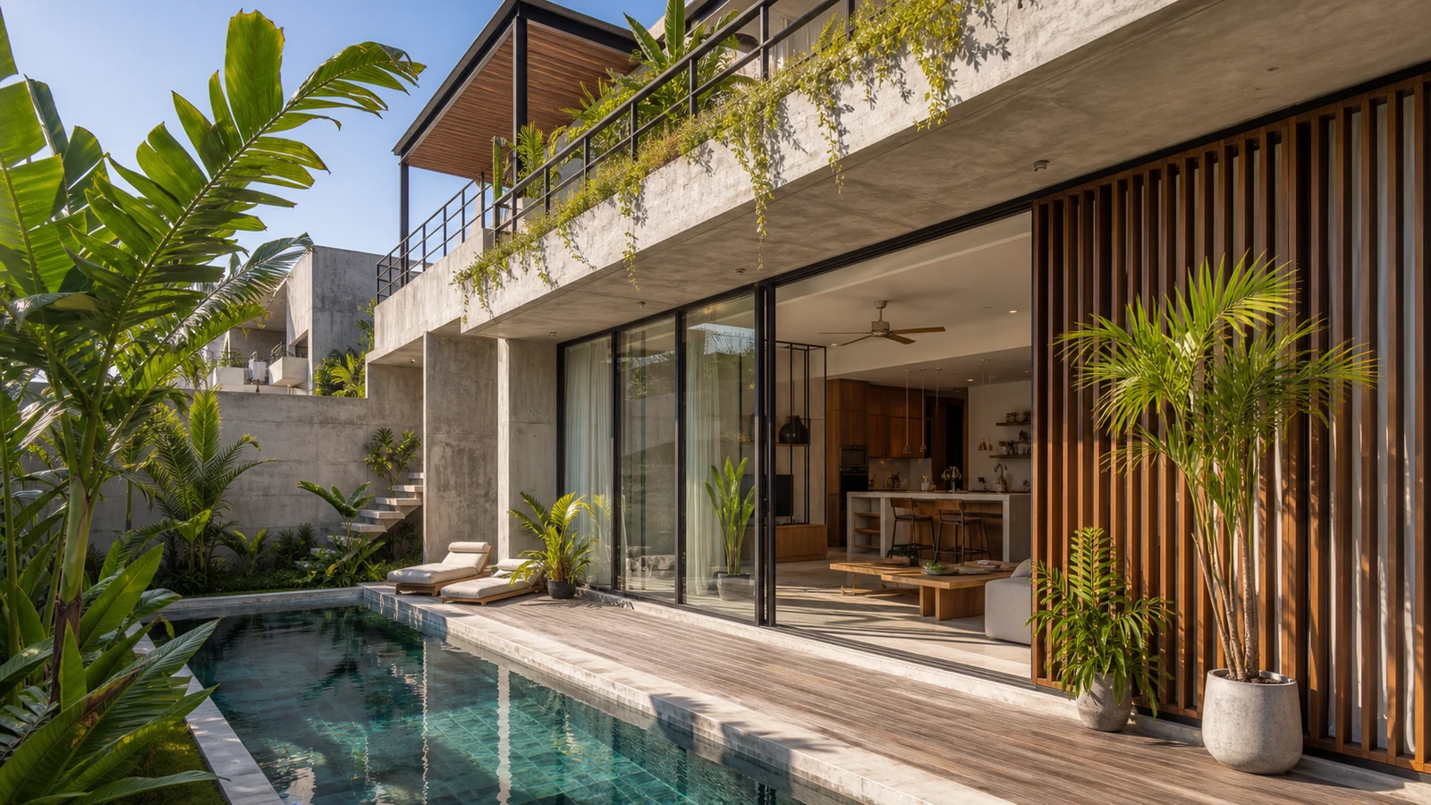 Sanur vs Canggu property: villa architecture, terrace, access and material details