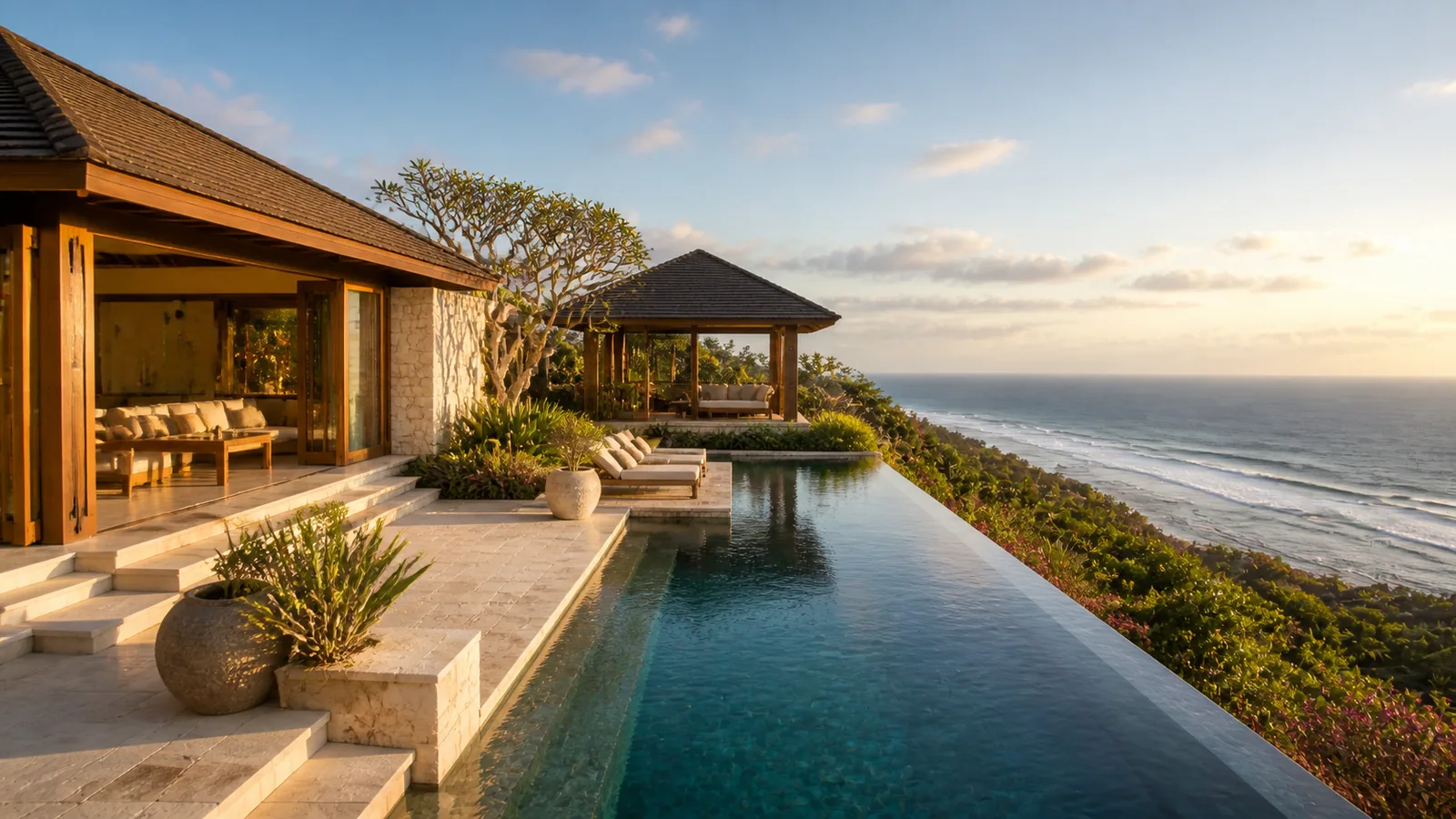 Uluwatu ocean-view villa hero villa scene for Uluwatu Ocean View Villas