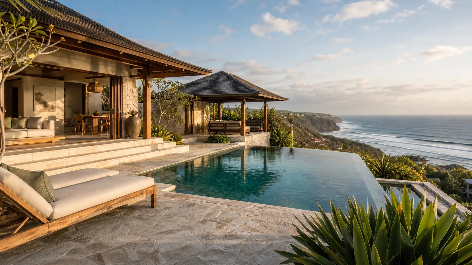 Uluwatu surf villa hero villa scene for Uluwatu Surf Villas for Sale