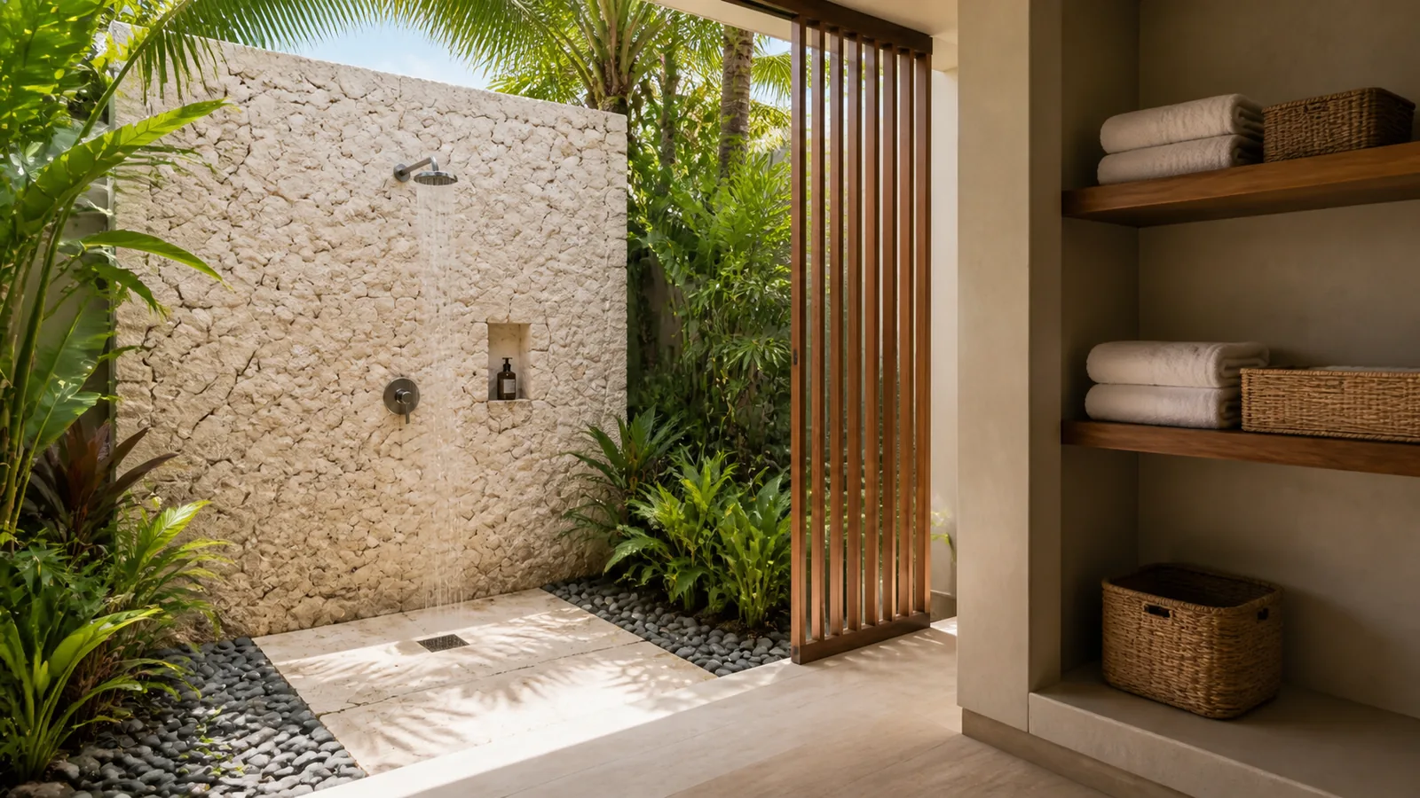 Uluwatu surf villa architecture and material detail for Uluwatu Surf Villas for Sale