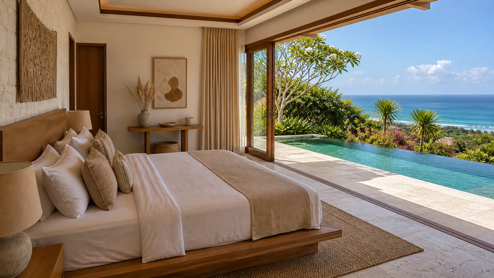 Uluwatu/Bukit villa bedroom or guest experience scene for Uluwatu Villas for Sale